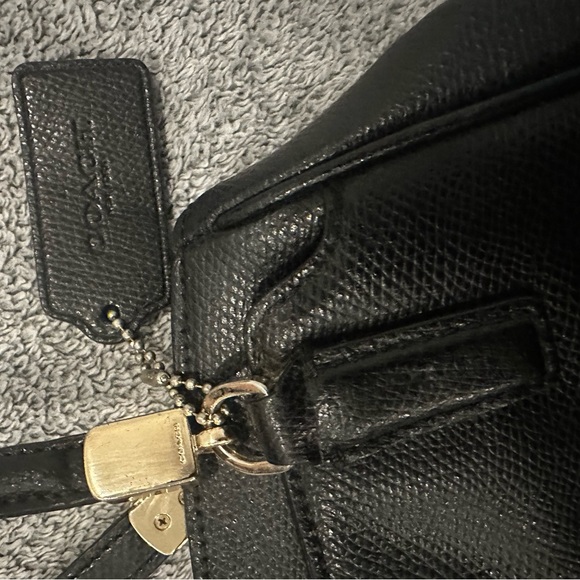 Coach Black Pebbled Leather Tote - Picture 2 of 9